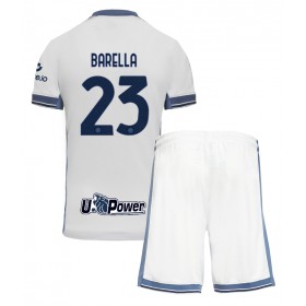 Inter Milan Nicolo Barella #23 Borta Kläder Barn 2024-25 Kortärmad (+ Korta byxor)